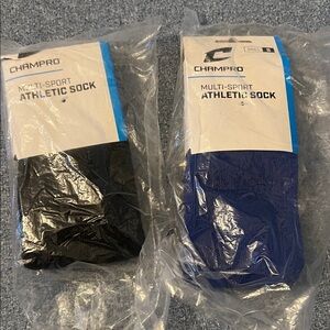 Champro Multi-Sport Athletic Socks - Black and Blue